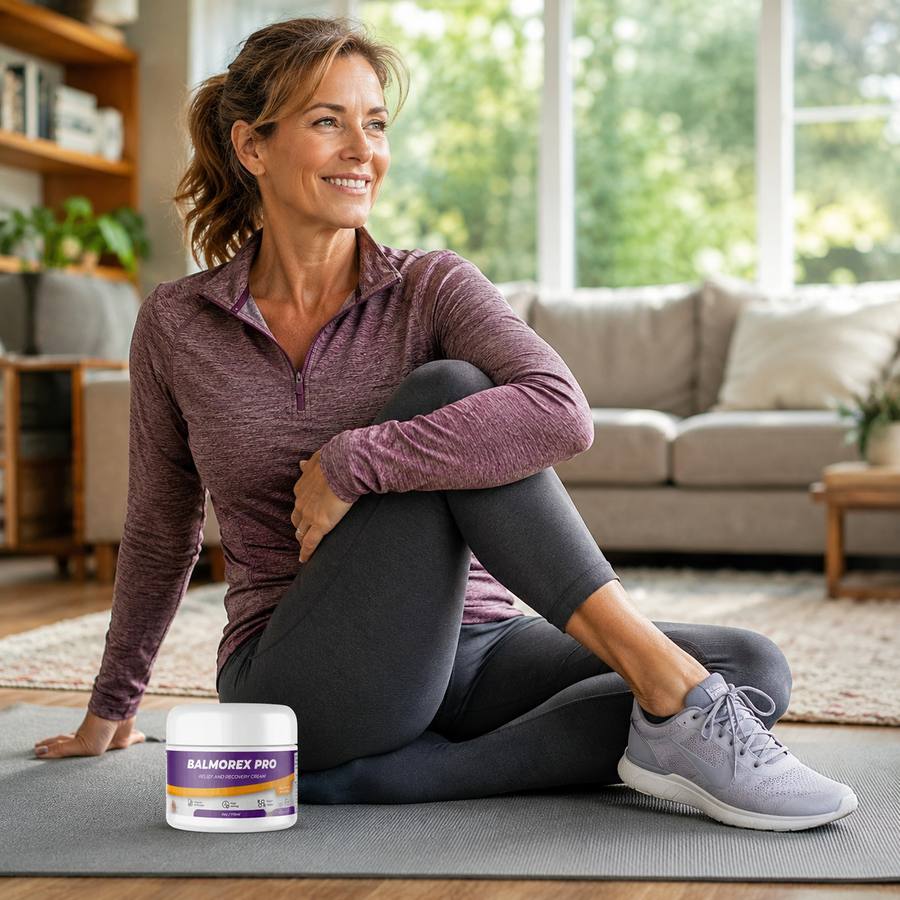 Person experiencing joint and back relief from Balmorex Pro